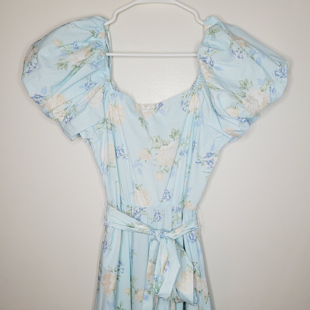 Loveshack Fancy x Target NWT Blue Floral Estelle Dress Maxi Size 2 - Picture 6 of 15